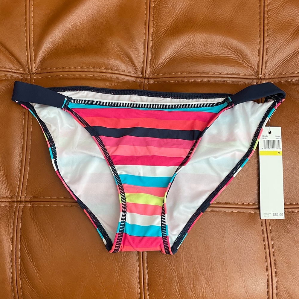 Anne Cole Multicolor Striped Bikini Bottom Medium New with Tags